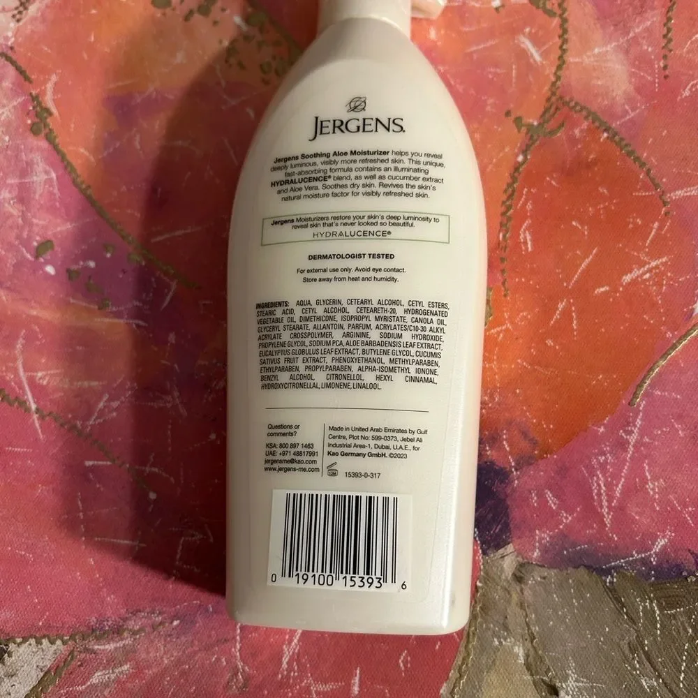 🛍️Jergens Soothing Aloe Moisturizer with cucumber 🥒 Extract and Aloe Vera🔥